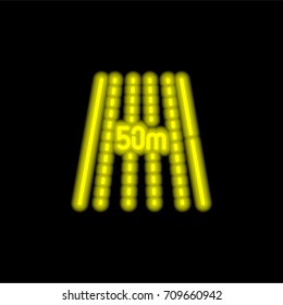 Pool yellow glowing neon ui ux icon. Glowing sign logo vector