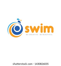 Pools And Swim Logo Vector