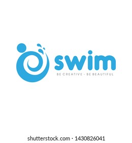 Pools and Swim Logo Vector