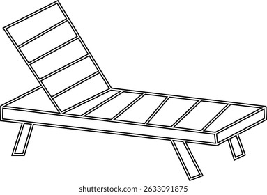 poolside lounger icon, Beach Chairs, Summer and Vacation Related Line Banner Design. Beach, Holiday, Journey, Sunlight, Fun time. Web Page icons, Mobile App, Sunbathe, Magazine, Mobile Application