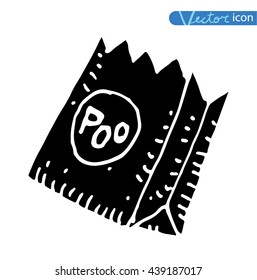 poop bag. black