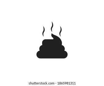 Poop or crap icon. Vector illustration., flat design.