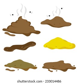 Poop Fecal Cartoon Vector