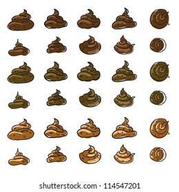 Poop or feces set