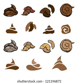 Poop or feces set