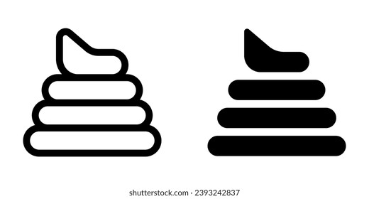 Poop-Symbol. Flaches design, Vektorgrafik für Web und Mobile