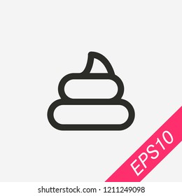 Poop icon isolated on background. Shit symbol modern, simple, vector, icon for website design, mobile app, ui. Vector Illustration