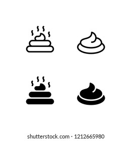 Poop Icon Logo Vector Symbol