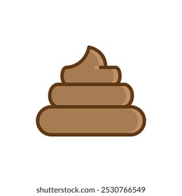 ícone de poop vetor de sinal simples