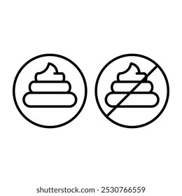 ícone de poop vetor de sinal simples