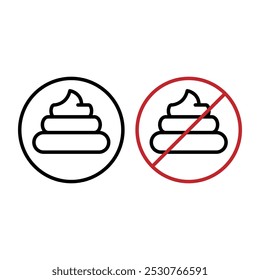 ícone de poop vetor de sinal simples