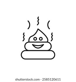 Poop icon. simple thin line vector icon