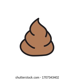Icono De Poop En El Vector De Diseño De Moda Eps 10
