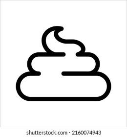 Poop-Symbol in trendigem Design, Vektorgrafik auf weißem Hintergrund.