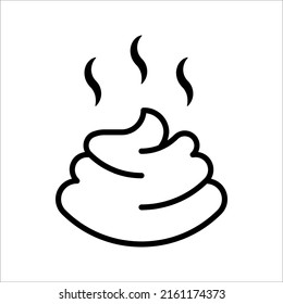 Poop Icon In Trendy Design Vector illustration on white background.