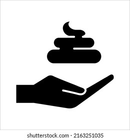 Poop Icon In Trendy Design Vector illustration on white background.