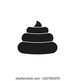 Poop-Symbol. Vektorgrafik. Flaches Design.