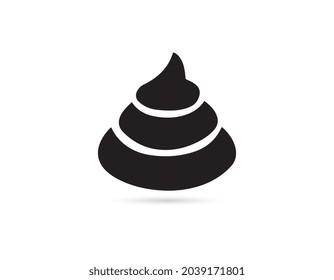 Poop icon vector. Flat illustration.