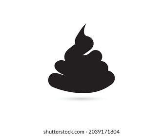 Poop icon vector. Flat illustration.