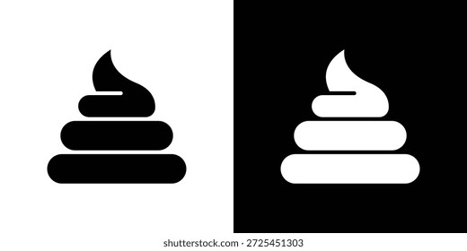 Ícone de cocô gráfico vetorial. sinal vetorial preenchido, ilustração de símbolo.