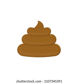 Icono de poop. Ilustración vectorial. Diseño plano.