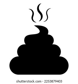 Poop icon. Vector illustration isolated on white 