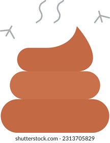 Imagen vectorial de icono de poop. Adecuado para aplicaciones web móviles y medios de impresión.