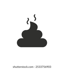 Poop-Symbol Vektor isoliert einfache Fäkalien Symbol.