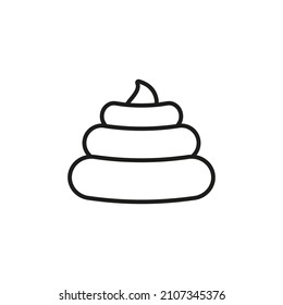 Icono de poop. Vector. Estilo de línea.