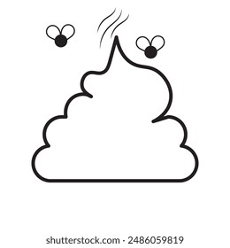 Icono de caca Vector. Ilustración de Vector de ícono de excremento poo. Icono de Vector simple moderno para su diseño. Icono de excremento de caca Vector