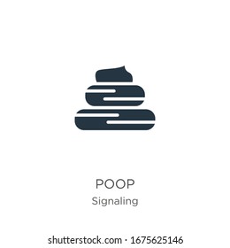 Poop icon vector. Trendy flat poop icon from signaling collection isolated on white background. Vector illustration can be used for web and mobile graphic design, logo, eps10
