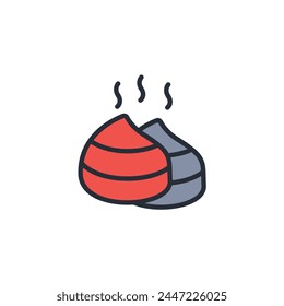 Icono poop. Vector.Trazo editable.signo de estilo lineal para utilizar Diseño web,logo.Ilustración Symbol.