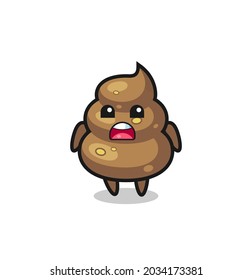 poop illustration with apologizing expression, saying I am sorry , cute style design for t shirt, sticker, logo element