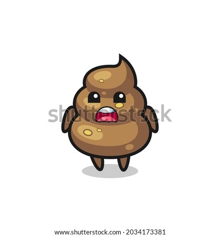 poop illustration with apologizing expression, saying I am sorry , cute style design for t shirt, sticker, logo element