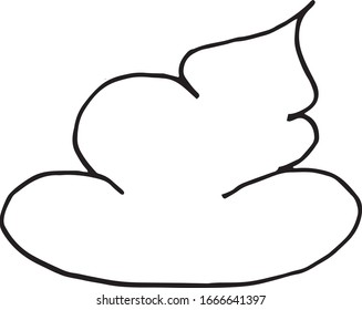 Poop aislado en fondo blanco. Simple ilustración vectorial hecha a mano en estilo de caricatura de doodle. Extracto hecho de línea. Elemento para impresión, decoración, logotipo y diseño