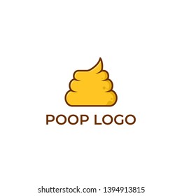Poop Logo Design Vector Illustration