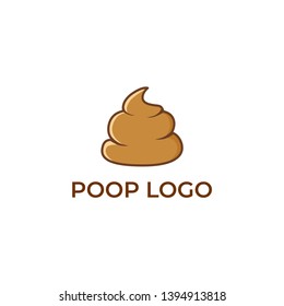 Poop Logo Design Vector Illustration