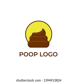 Poop Logo Design Vector Illustration