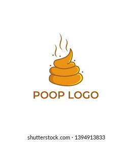 Poop Logo Design Vector Illustration