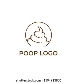 Poop Logo Design Vector Illustration