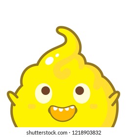 Poop looking up vector cute