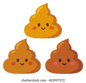 poop of a pretty smiling face. 