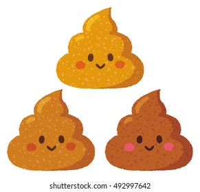 poop of a pretty smiling face. / There is a grain.