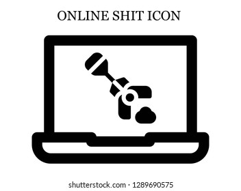 Poop search icon. Editable Poop search icon for web or mobile.