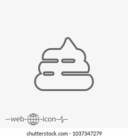 poop vector icon