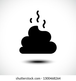 Poop vector icon isolated on white background. Vector illustration