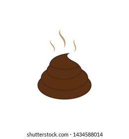 poop vector icon isolated on white background