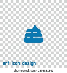 icono del vector poop en un fondo abstracto