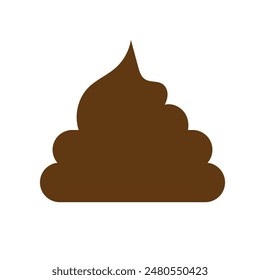 Poop vector icon on a white background