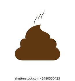 Icono de Vector poop sobre fondo blanco
